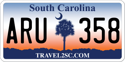 SC license plate ARU358