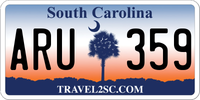 SC license plate ARU359