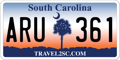 SC license plate ARU361
