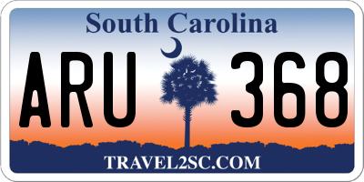 SC license plate ARU368