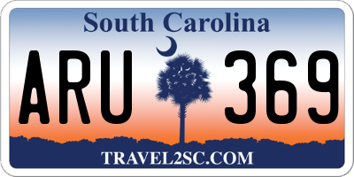 SC license plate ARU369