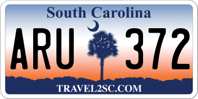 SC license plate ARU372