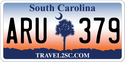 SC license plate ARU379