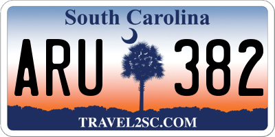 SC license plate ARU382