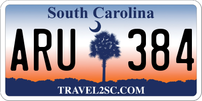 SC license plate ARU384