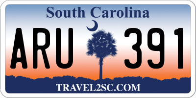 SC license plate ARU391