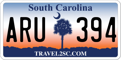 SC license plate ARU394