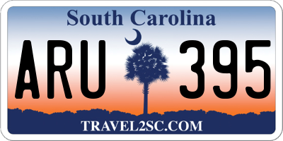 SC license plate ARU395