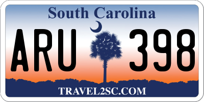SC license plate ARU398