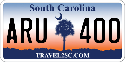 SC license plate ARU400