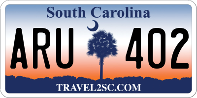SC license plate ARU402
