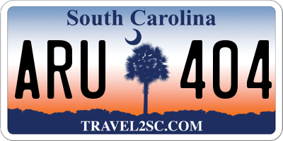 SC license plate ARU404