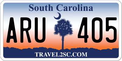 SC license plate ARU405
