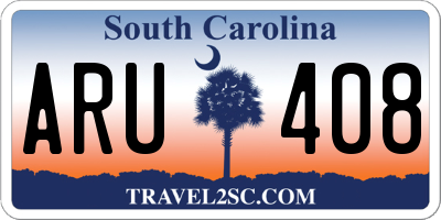 SC license plate ARU408