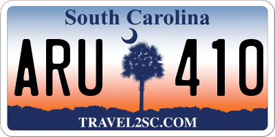 SC license plate ARU410