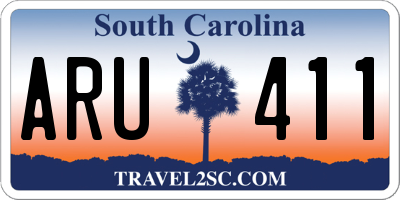 SC license plate ARU411