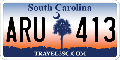 SC license plate ARU413