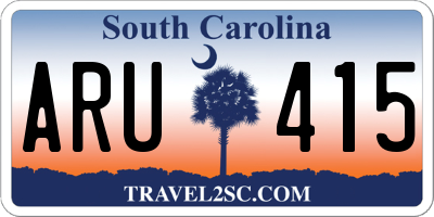 SC license plate ARU415