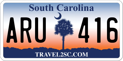 SC license plate ARU416