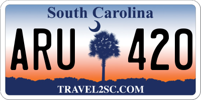 SC license plate ARU420