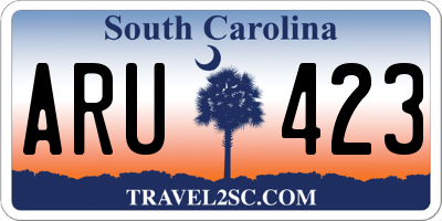 SC license plate ARU423