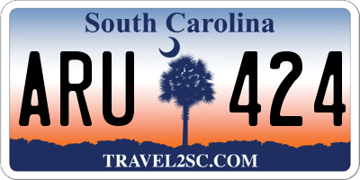 SC license plate ARU424