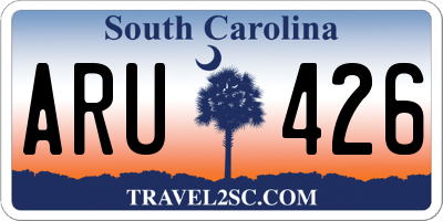 SC license plate ARU426