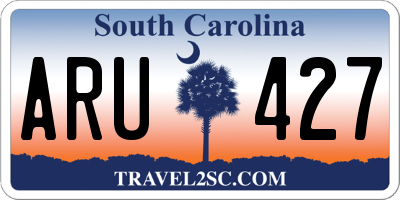 SC license plate ARU427