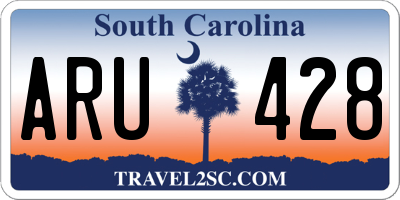 SC license plate ARU428