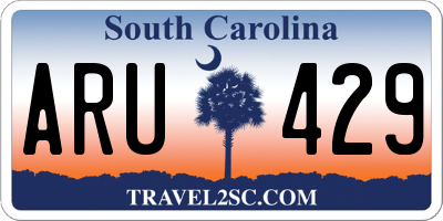 SC license plate ARU429