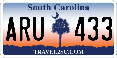 SC license plate ARU433