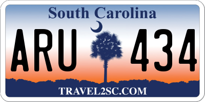 SC license plate ARU434