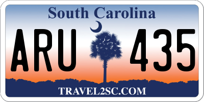 SC license plate ARU435