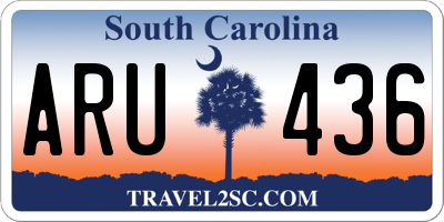 SC license plate ARU436