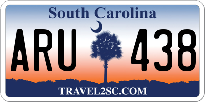 SC license plate ARU438