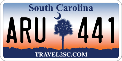 SC license plate ARU441