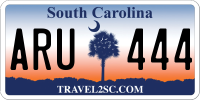 SC license plate ARU444