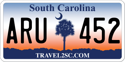 SC license plate ARU452