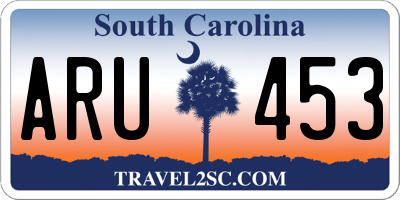 SC license plate ARU453