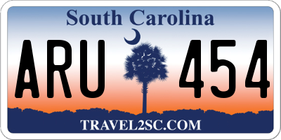 SC license plate ARU454