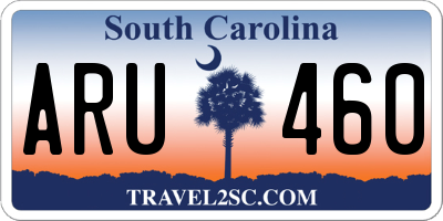 SC license plate ARU460