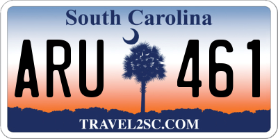 SC license plate ARU461