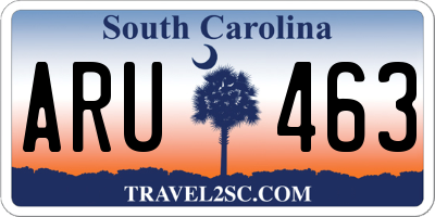 SC license plate ARU463