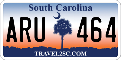 SC license plate ARU464