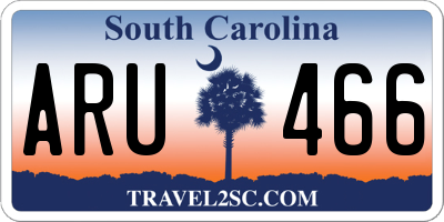 SC license plate ARU466