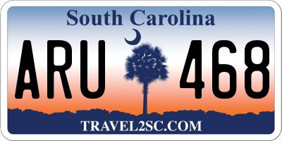SC license plate ARU468