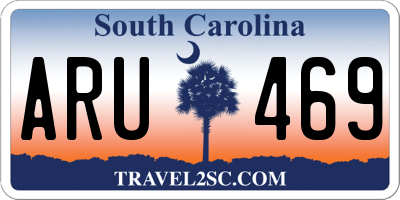SC license plate ARU469