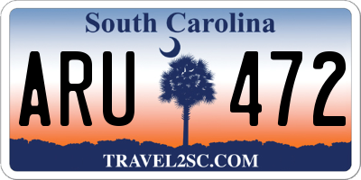 SC license plate ARU472