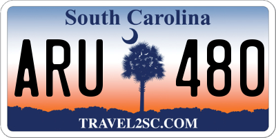 SC license plate ARU480