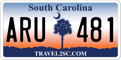 SC license plate ARU481